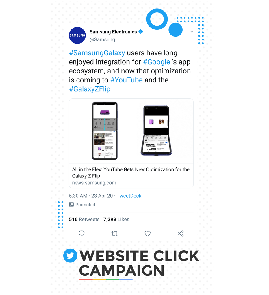 twitter website click campaign